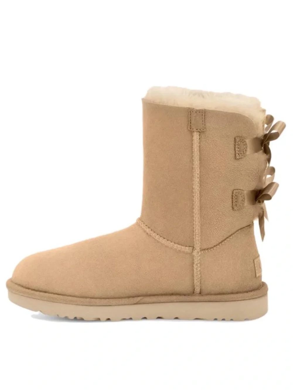 UGG Bailey Bow II Genuine Shearling Boot in Mustard Seed